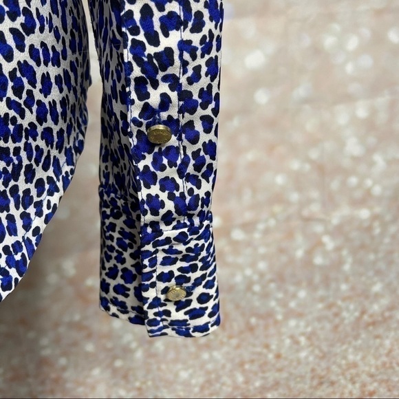 Juicy Couture Animal-Print Button-Up Top Small - Picture 11 of 12